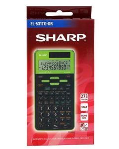 Kalkulačka vědecká "EL-531", zeleno-černá, 273 funkcí, SHARP EL531TGGR