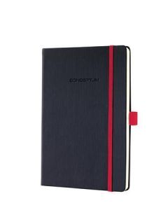 Exkluzivní zápisník "Conceptum Red Edition", černo-červená, A5, čtverečkovaný, 97 listů, tvrdé desky