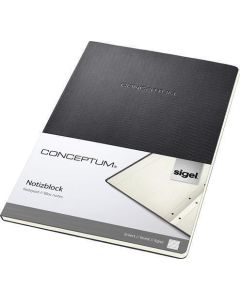 Záznamní kniha "Conceptum", černá, A4, linkovaný, 60 listů, SIGEL