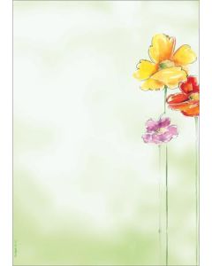 Papír s motivem "Spring Flowers", A4, 90 g, SIGEL DP123