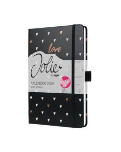 Diář "Jolie", Dark love, A5, týdenní, 2026, tvrdé desky, SIGEL J6335