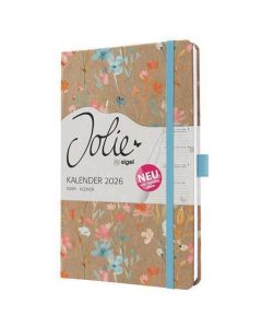 Diář "Jolie", Green Floral Serenity, A5, týdenní, 2026, tvrdé desky, SIGEL J6807