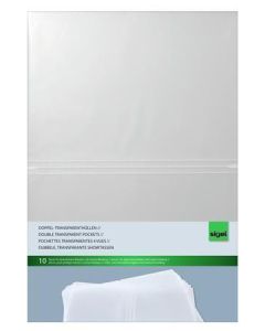 Náhradní obaly do desek na jídelní lístek, transparentní, A4, 10 ks/balení, SIGEL SM180