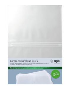 Náhradní obaly do desek na jídelní lístek, transparentní, A5, 10 ks/balení, SIGEL SM181