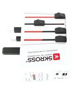 Cestovní adaptér, bílá, 1x USB-A / 1x USB-C PD, 65W, kabel USB-C, SKROSS 1.302976