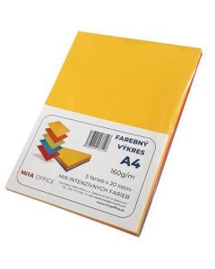 Barevné papíry, A4, 5 barev
