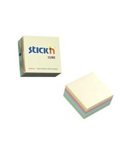 Samolepicí bloček, mix pastelový barev, 76 x 76 mm, 400 listů, STICK N 21013