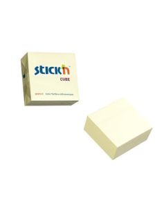 Samolepicí bloček, pastelově žlutá, 76 x 76 mm, 400 listů, STICK N 21072