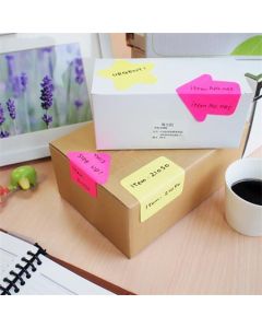Samolepicí bloček ve tvaru šipky, neonově růžová, 50 listů, STICK N 21542