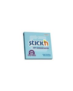 Samolepicí bloček, modrá, 76x76 mm, 100 listů, STICK N 21553