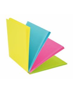 Samolepicí bloček "Magic Pad", nenové barvy, 76x76 mm, 100 listů, STICK N 21571