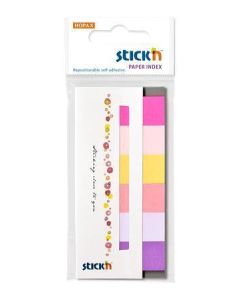 Samolepicí záložky, jarní barvy, 45 x 15 mm, 6x 30 listů, papír, STICK N 21595