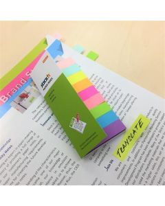 Samolepicí záložky, mix neonový a pastelový barev, 50 x 12 mm, 9x 50 listů, STICK N 21689