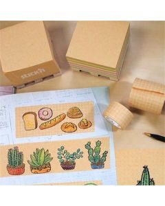 Samolepicí bloček "Kraft Cube", mix barev, 76x76 mm, 400 listů, mini paleta STICK N 21817