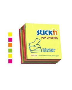 Samolepící bloček "Z", neonové barvy, 76x76 mm, 6x100 listů, STICK N 21848