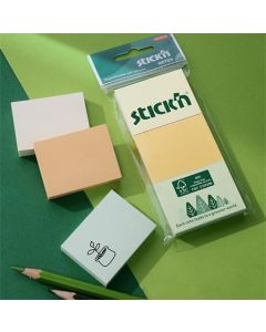 Samolepicí bloček, mix pastelový barev, 38 x 51 mm, 3x 100 listů, STICK N 21885