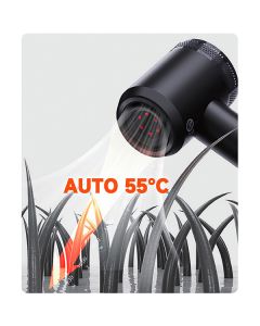 Powerton SMART IONAI Plazmový fén na vlasy s ionizací a AI, černý