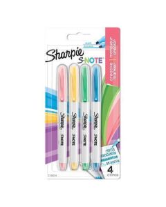 Popisovač "S-Note", zkosený hrot, 4 barvy, SHARPIE NSH2138234