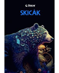 Skicák A3/20listů černý, 180g, STEPA