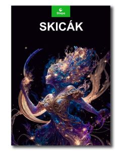 Skicák A4/20listů černý, 180g, STEPA