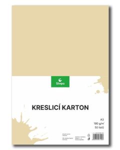 Kreslicí karton barevný A3/50/180g - krémová, STEPA