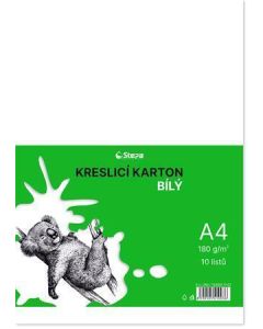 Kreslicí karton A4/10/180g - bílá, STEPA