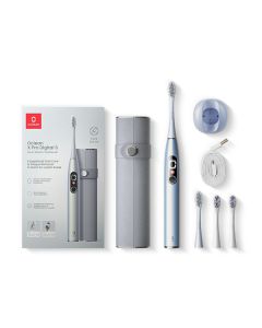 Oclean sonický set pouzdra a kartáčku X Pro Digital, stříbrný