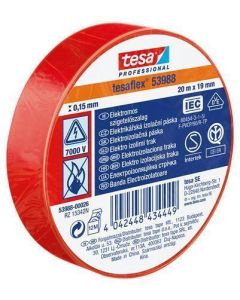 Izolační páska "Professional 53988", červená, 19 mm x 20 m, TESA