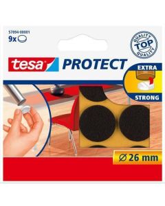 Samolepicí podložky "Protect® 57894", hnědá, plsť, 26 mm, TESA