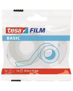 Lepicí páska s odvíječem "Basic 58549", průhledná, 15 mm x 33 m, TESA