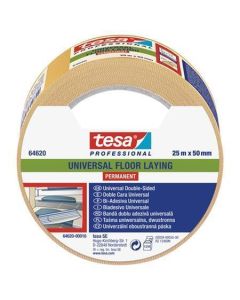 Oboustranná páska "64620", bílá, 50 mm x 25 m, 24 ks/balení, TESA 64620-00016-11