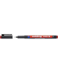 Permanentní popisovač "140 S", červená, OHP, 0,3mm, EDDING
