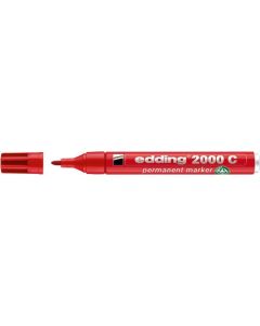 Permanentní popisovač "2000", červená, 1,5-3mm, kuželový hrot, EDDING