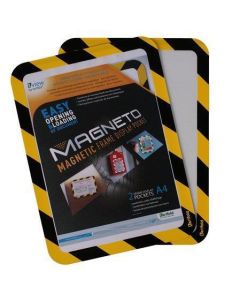 Magnetický obal "Magneto Safety", žlutá-černá, A4, DJOIS