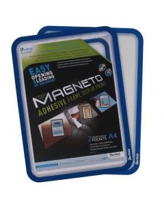 Prezentační kapsa "Magneto", modrá, samolepící, A4, DJOIS
