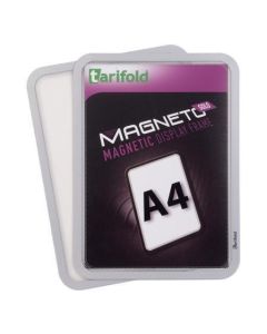 Prezentační kapsa "Magneto Solo", stříbrná, magnetická, A4, DJOIS