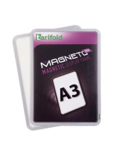 Prezentační kapsa "Magneto Solo", stříbrná, magnetická, A3, DJOIS