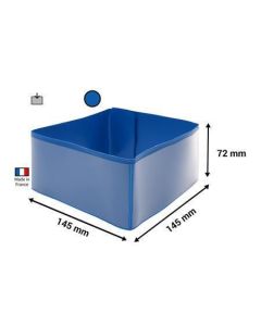 Logistická kapsa na středovou nohu palety, modrá, 72x145x145 mm, PVC, 50 ks/balení, DJOIS F200060