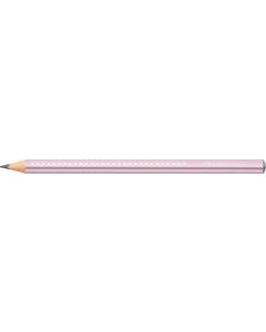 Grafitová tužka "Sparkle Jumbo", metalická růžová, B, trojhranná, FABER-CASTELL 111661
