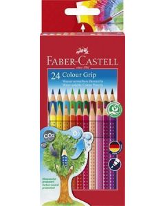 Barevné pastelky "Grip 2001", 24 barev, trojhranné, FABER-CASTELL