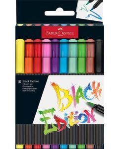 Fixy "Black Edition", 10 barev, FABER-CASTELL 116451