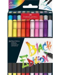 Fixy "Black Edition", 20 barev, FABER-CASTELL 116452