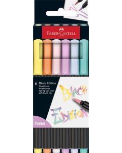 Fixy "Black Edition", 6 barev, FABER-CASTELL 116453