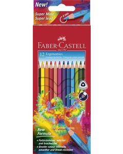 Barevné pastelky "Parrot", 12 barev, šestihranné, FABER-CASTELL