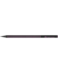 Grafitová tužka "Sparkle Midnight", černá / růžová, B, trojhranná, FABER-CASTELL 118258