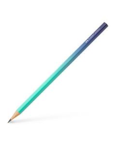Grafitová tužka "Flow", tyrkysová/modrá, B, trojhranná, FABER-CASTELL 118403