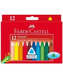 Voskovky, 12 barev, trojhranné, FABER-CASTELL 120010