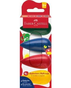 Voskovky, 4 různé barvy, ve tvaru hrušky, FABER-CASTELL 120408