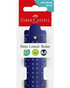 Pravítko "Dots", různé barvy, 30 cm, plast, nerozbitné, FABER-CASTELL 172130