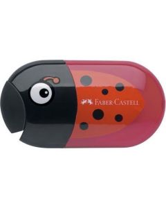 Ořezávátko a guma, beruška, dvě díry, se zásobníkem, FABER-CASTELL